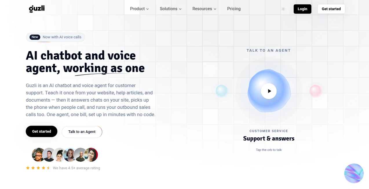 Screenshot of Guzli – An AI tool in the ,AI Voice Assistants ,AI Sales Assistant ,AI Customer Service Assistant ,AI Chatbot  category, showcasing its interface and key features.
