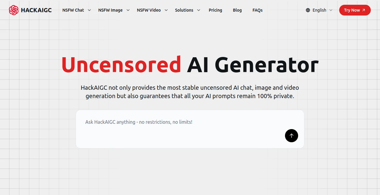 Screenshot of HACKAIGC – An AI tool in the ,NSFW  category, showcasing its interface and key features.