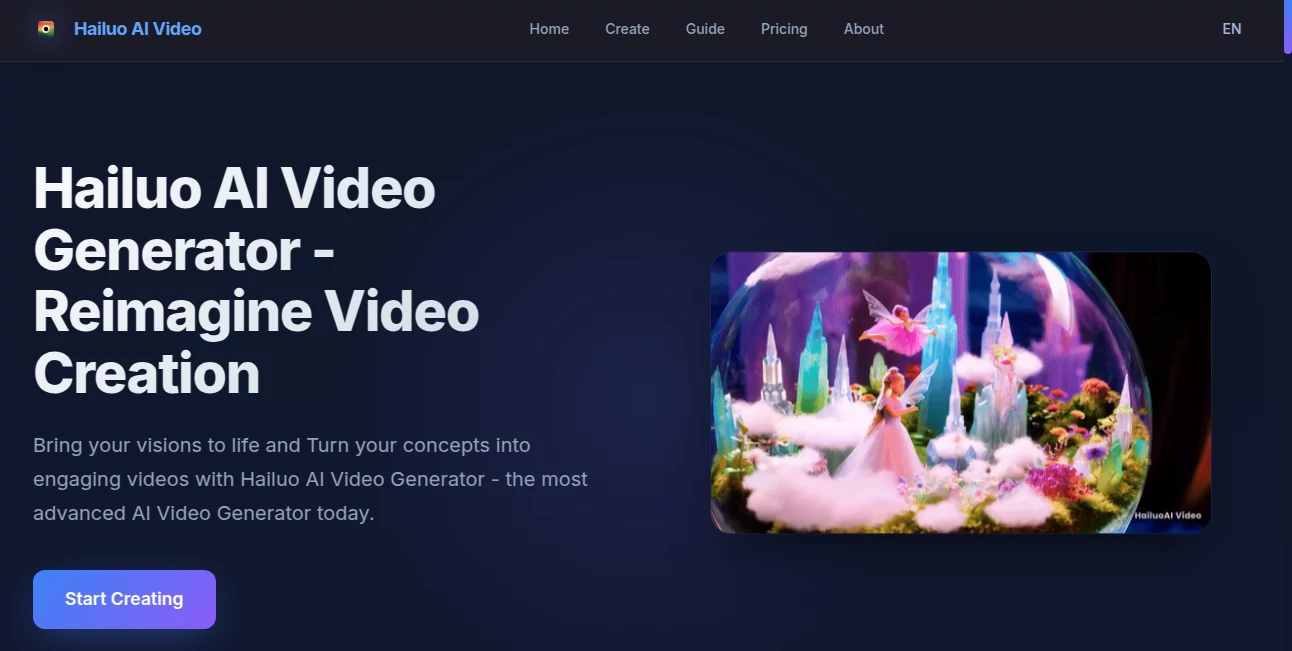 Screenshot of Hailuoai – An AI tool in the ,AI Animated Video ,AI Image to Video ,AI Text to Video ,AI Video Generator  category, showcasing its interface and key features.