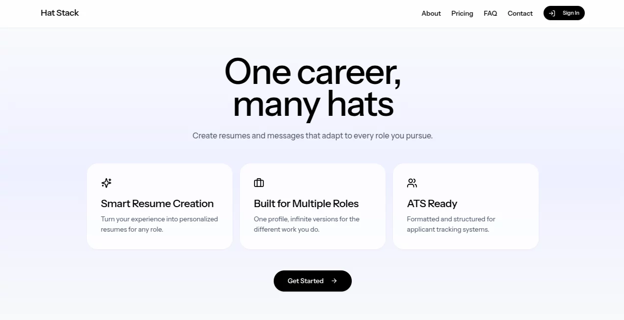 Screenshot of Hat Stack – An AI tool in the ,AI Project Management ,AI Mind Mapping ,AI Team Collaboration ,AI Notes Assistant  category, showcasing its interface and key features.