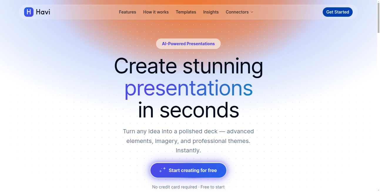 Screenshot of Havi – An AI tool in the ,AI Animated Video ,AI Video Generator ,AI Text to Video ,AI Voice & Audio Editing  category, showcasing its interface and key features.