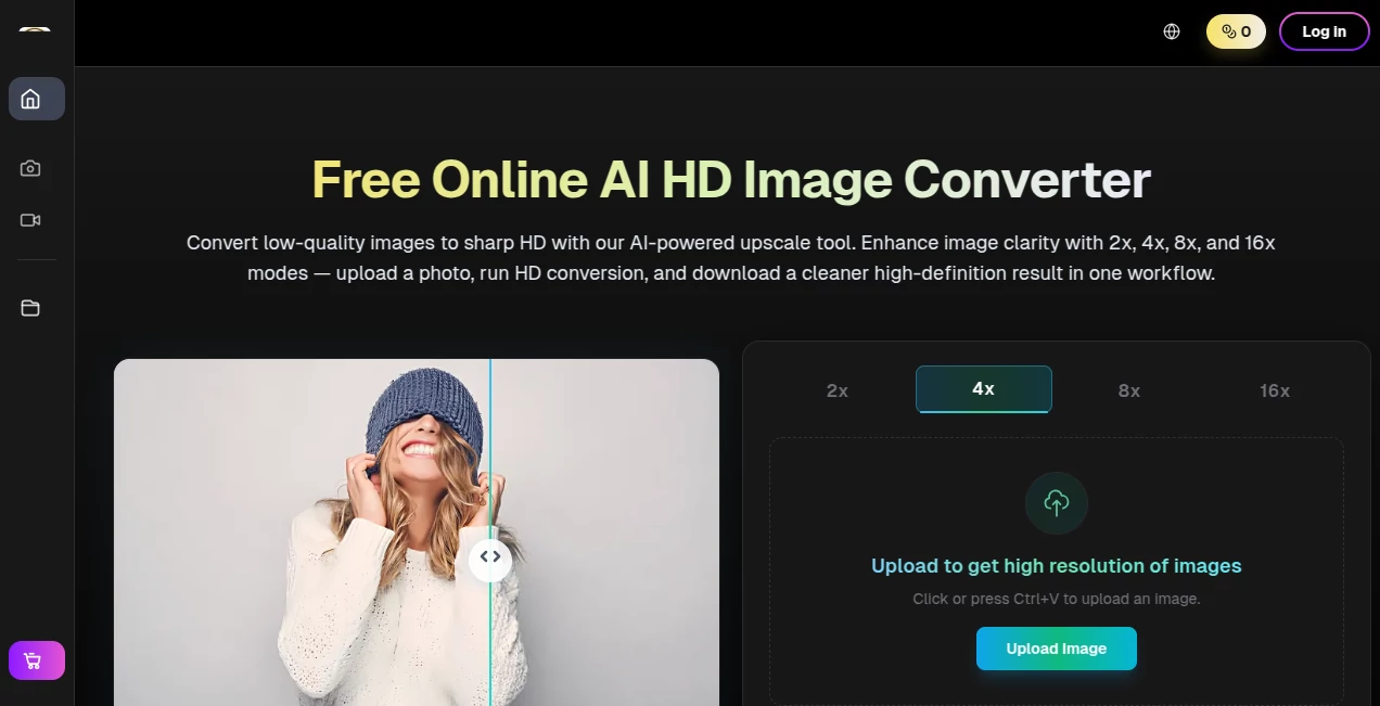 Screenshot of hd image converter – An AI tool in the ,AI Photo & Image Generator ,AI Productivity Tools ,AI Files Assistant  category, showcasing its interface and key features.