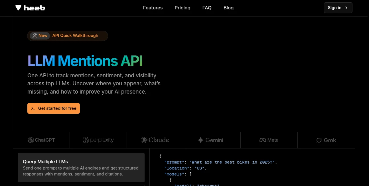 Screenshot of Heeb AI – An AI tool in the ,AI Developer Tools ,AI Research Tool ,AI Analytics Assistant ,AI SEO Assistant  category, showcasing its interface and key features.