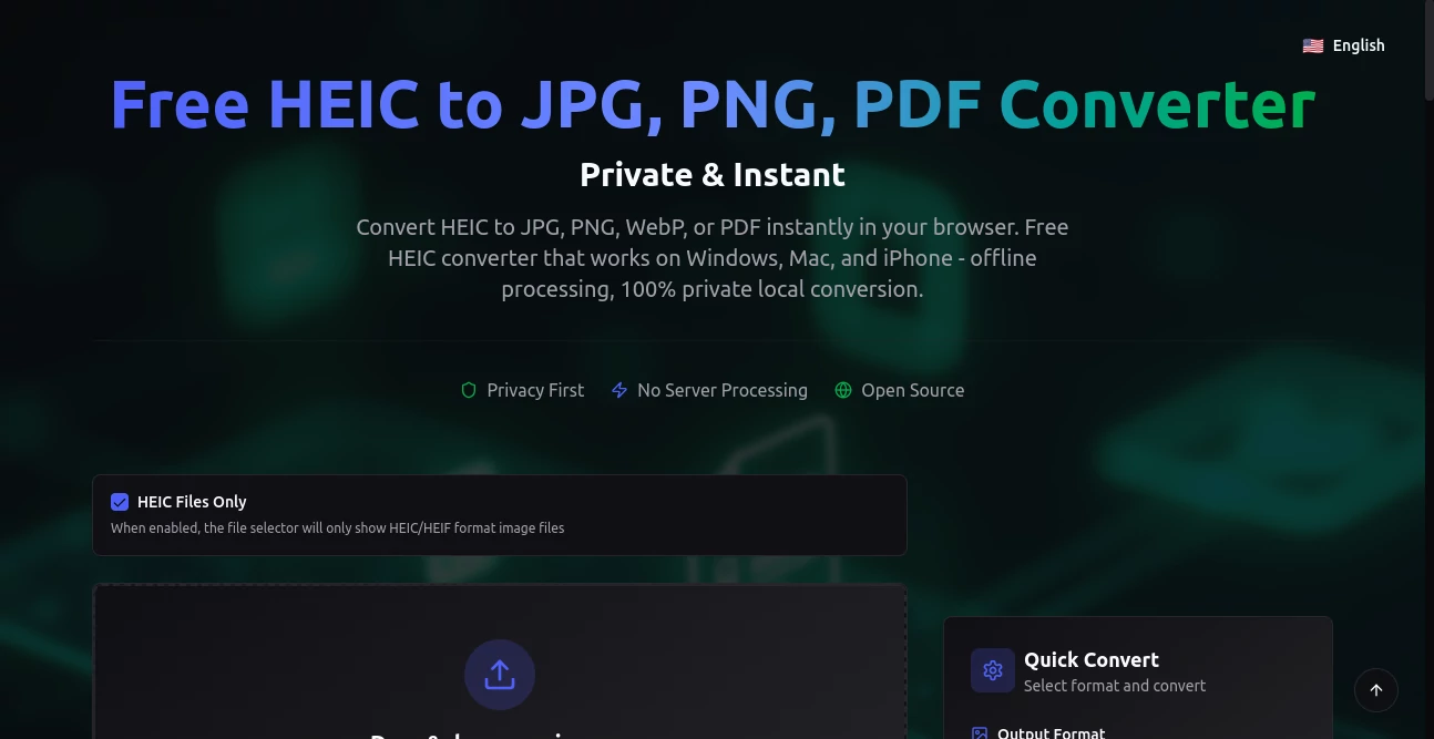 Screenshot of HEIC.AI – An AI tool in the ,AI PDF ,AI Files Assistant ,Photo & Image Editor ,AI Image to Image  category, showcasing its interface and key features.