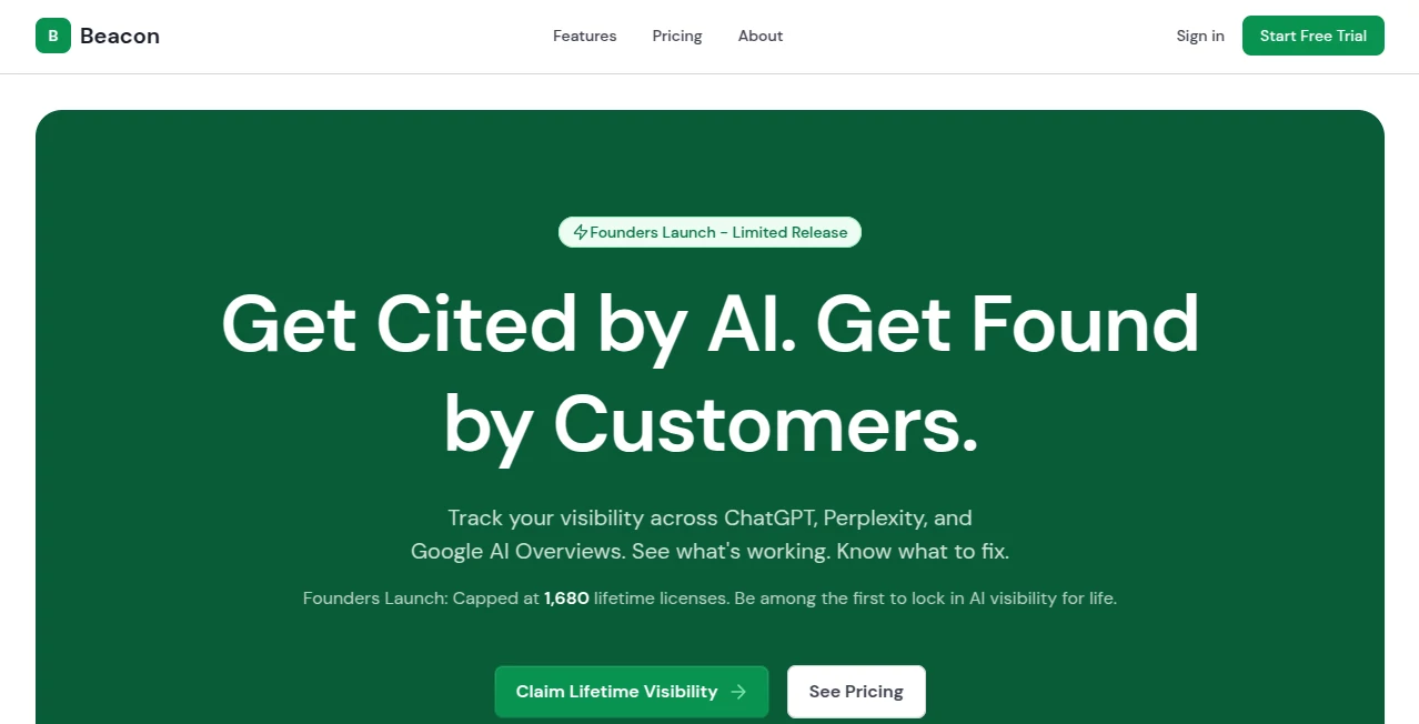 Screenshot of Beacon AI – An AI tool in the ,AI Analytics Assistant ,AI Customer Service Assistant  category, showcasing its interface and key features.