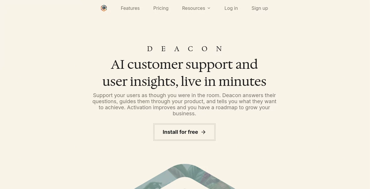 Screenshot of Deacon – An AI tool in the ,AI Knowledge Management ,AI Chatbot ,AI Analytics Assistant ,AI Customer Service Assistant  category, showcasing its interface and key features.