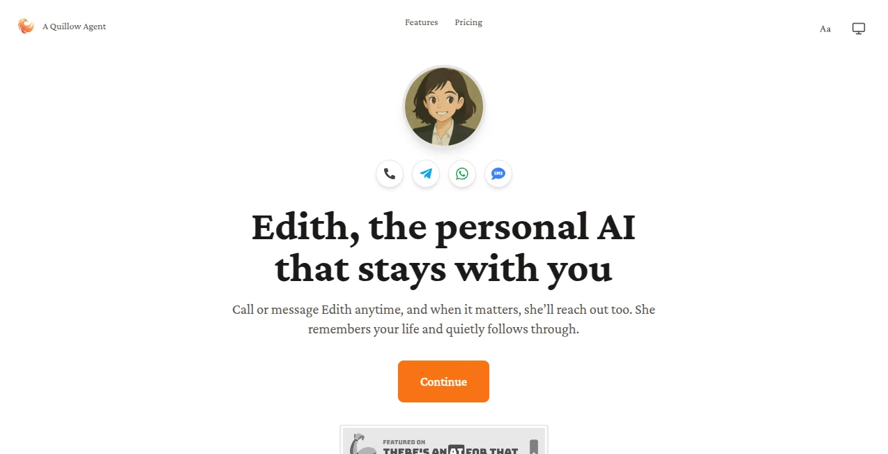 Screenshot of Edith – An AI tool in the ,AI Blog Writer ,AI Copywriting ,AI Writing Assistants ,AI Content Generator  category, showcasing its interface and key features.