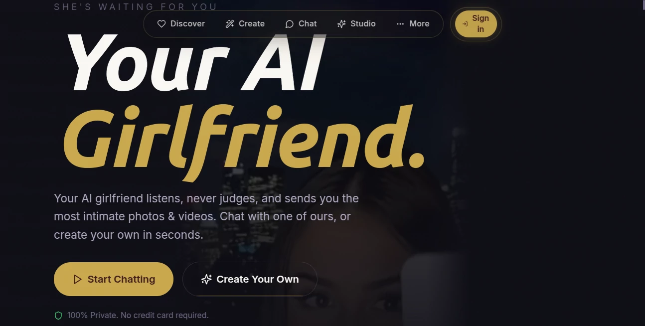 Screenshot of HeyGF – An AI tool in the ,AI Fun Tools ,AI Character ,AI Chatbot ,AI Girlfriend  category, showcasing its interface and key features.