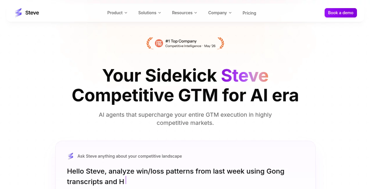 Screenshot of Steve – An AI tool in the ,AI Sales Assistant ,AI Analytics Assistant ,AI Customer Service Assistant ,AI CRM Assistant  category, showcasing its interface and key features.