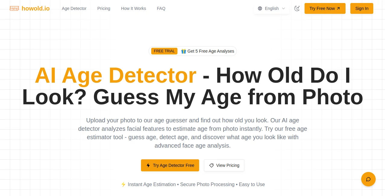 Screenshot of How Old Do I Look? – An AI tool in the ,AI Fun Tools ,AI Image Recognition ,Photo & Image Editor  category, showcasing its interface and key features.