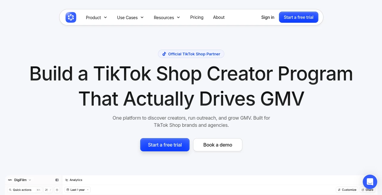 Screenshot of Hubfluence – An AI tool in the ,AI Tiktok Assistant ,AI Analytics Assistant ,AI Social Media Assistant ,AI CRM Assistant  category, showcasing its interface and key features.