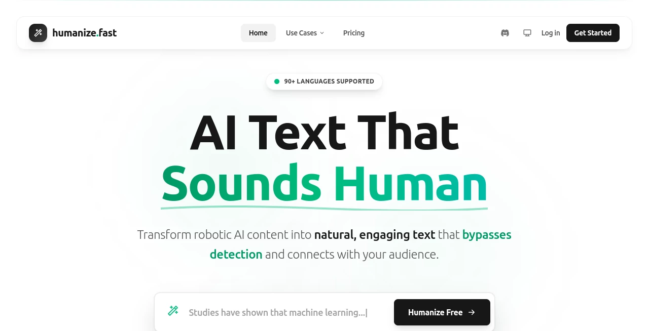 Screenshot of humanize.fast – An AI tool in the ,AI Rewriter ,AI General Writing ,AI Writing Assistants ,AI Content Detector  category, showcasing its interface and key features.