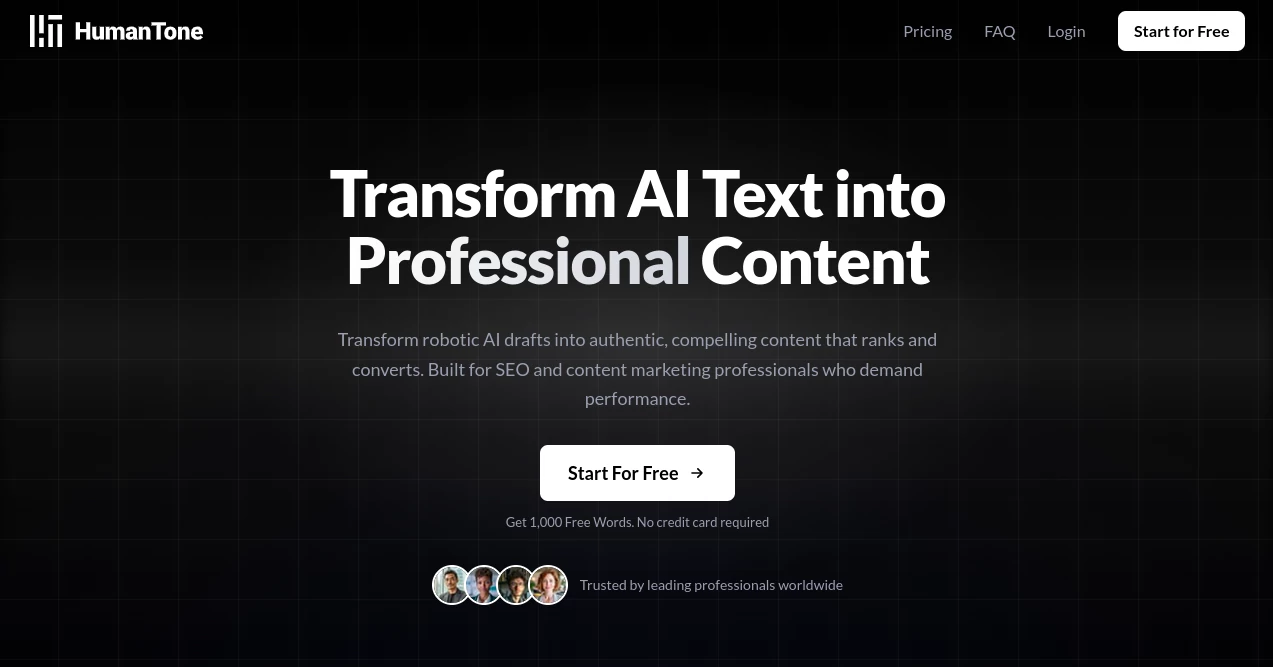Screenshot of HumanTone – An AI tool in the ,Text & Writing ,AI Rewriter ,AI Productivity Tools ,AI Writing Assistants ,AI Content Generator  category, showcasing its interface and key features.