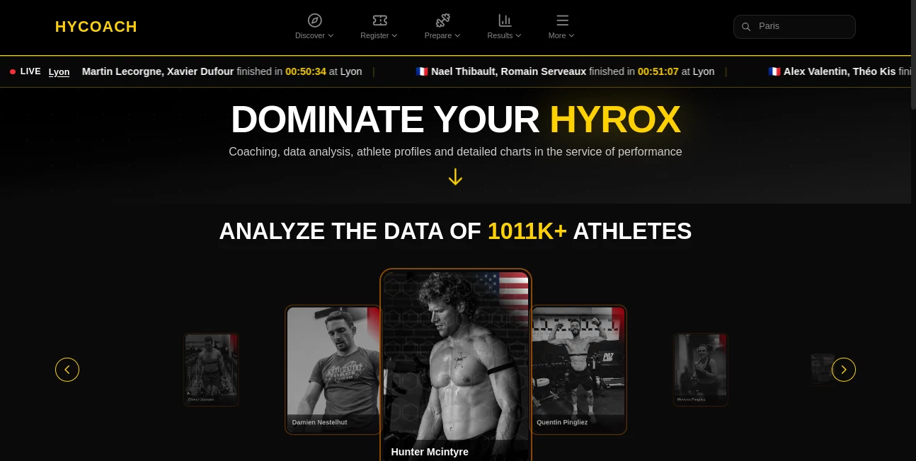Screenshot of HyCoach – An AI tool in the ,AI Life Assistant ,AI Fitness ,AI Coaching ,AI Sports  category, showcasing its interface and key features.