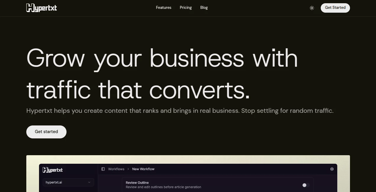 Screenshot of Hypertxt – An AI tool in the ,AI SEO Assistant ,AI Content Generator ,AI Product Description Generator ,AI Blog Writer  category, showcasing its interface and key features.