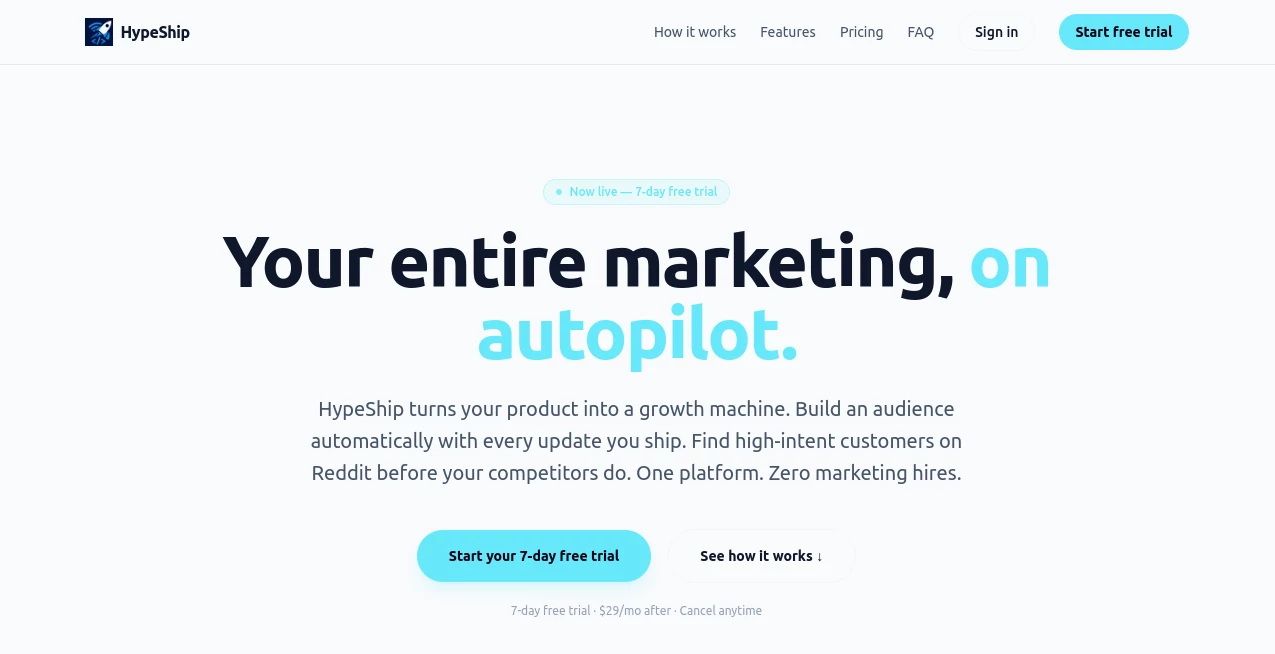 Screenshot of Hypeship – An AI tool in the ,AI Productivity Tools ,Business  category, showcasing its interface and key features.
