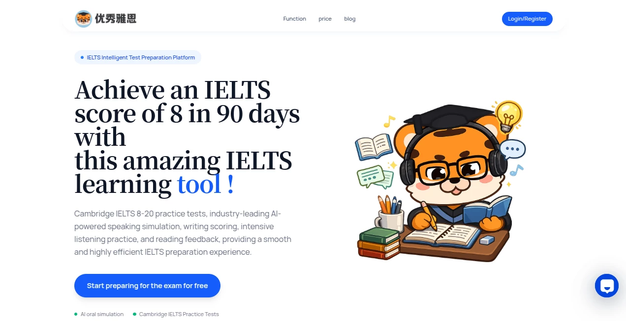 Screenshot of Youshow IELTS – An AI tool in the ,AI Course ,AI Education Assistant ,AI Homework Helper  category, showcasing its interface and key features.