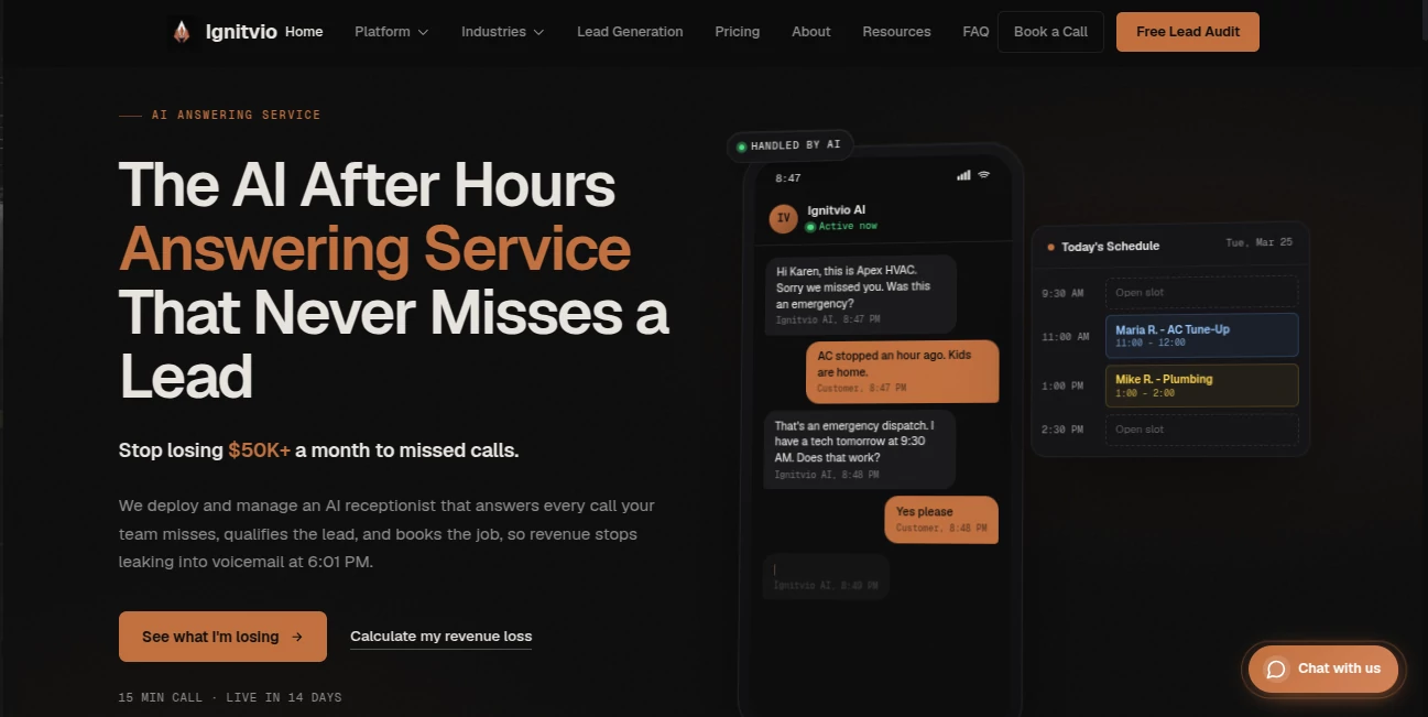 Screenshot of Ignitvio – An AI tool in the ,AI Voice Assistants ,AI Sales Assistant ,AI Customer Service Assistant ,AI Scheduling  category, showcasing its interface and key features.