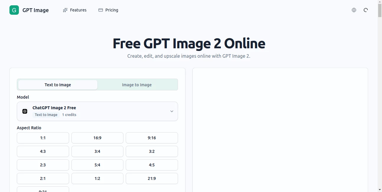 Screenshot of ChatGPT Image 2 Photo Editor – An AI tool in the ,AI Photo & Image Generator ,Photo & Image Editor ,AI Background Generator ,AI Text to Image  category, showcasing its interface and key features.