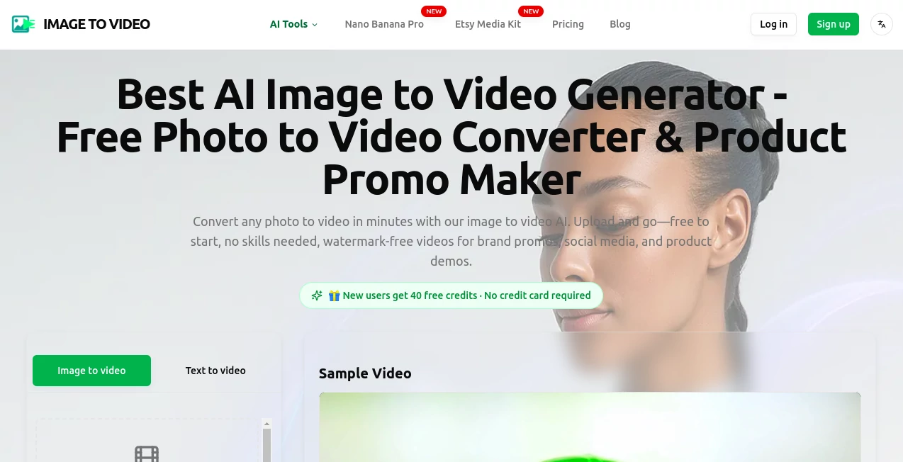 Screenshot of Image To Video – An AI tool in the ,AI Product Description Generator ,AI Animated Video ,AI Image to Video ,AI Video Generator  category, showcasing its interface and key features.