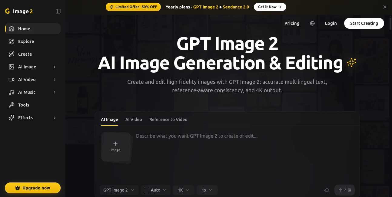 Screenshot of Image 2 – An AI tool in the ,AI Photo & Image Generator ,AI Image to Video ,AI Video Generator ,AI Image to Image  category, showcasing its interface and key features.