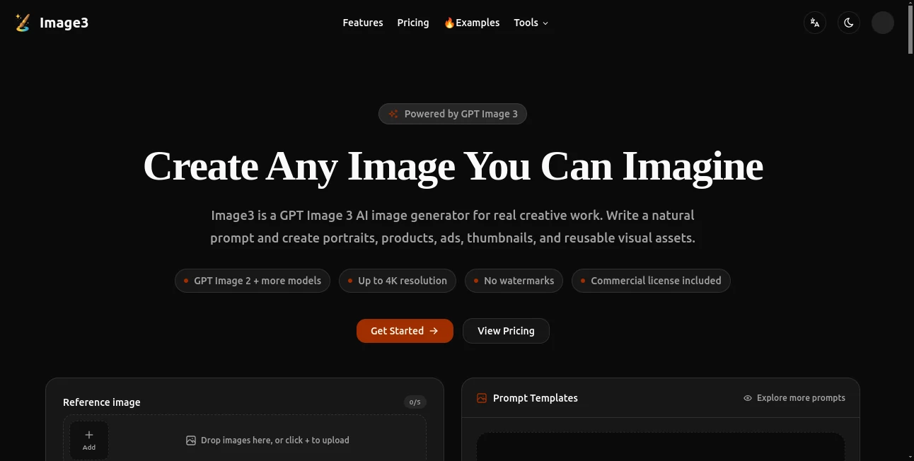 Screenshot of Image3 – An AI tool in the ,AI Photo & Image Generator ,AI Illustration Generator ,AI Design Generator ,AI Text to Image  category, showcasing its interface and key features.