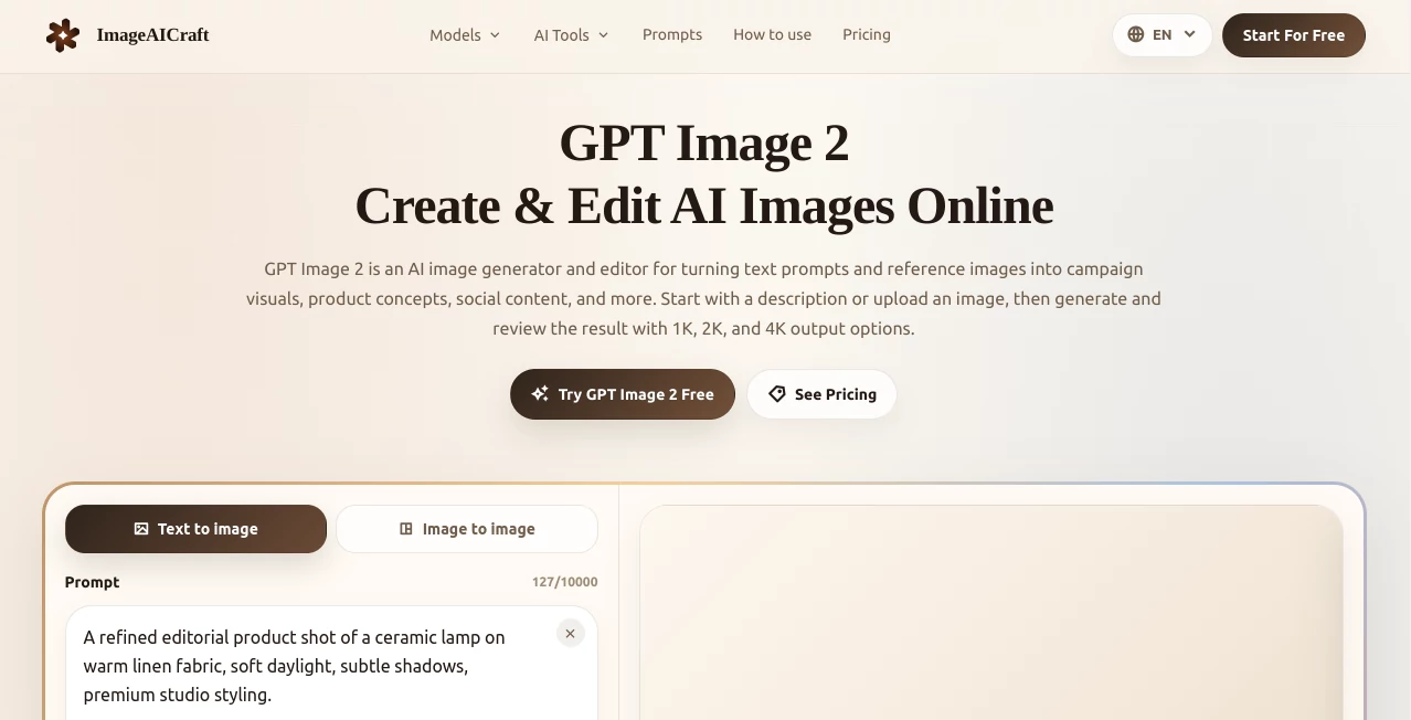 Screenshot of GPT Image 2 Image Gen – An AI tool in the ,Productivity  category, showcasing its interface and key features.