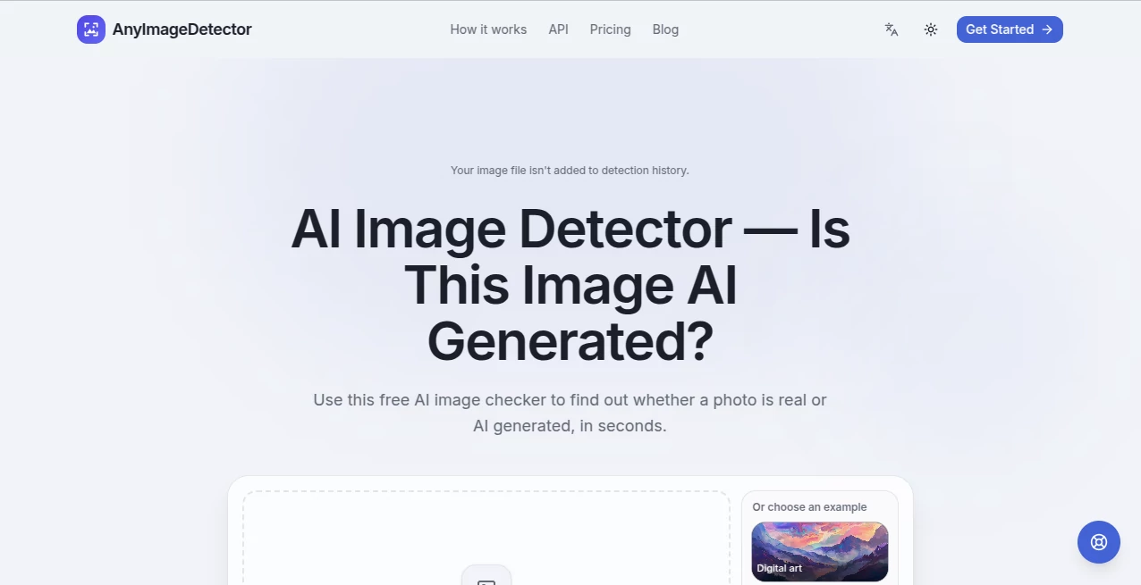 Screenshot of AnyImageDetector – An AI tool in the ,Photo & Image Editor ,AI Image Scanning ,AI Image Recognition ,AI Detector  category, showcasing its interface and key features.