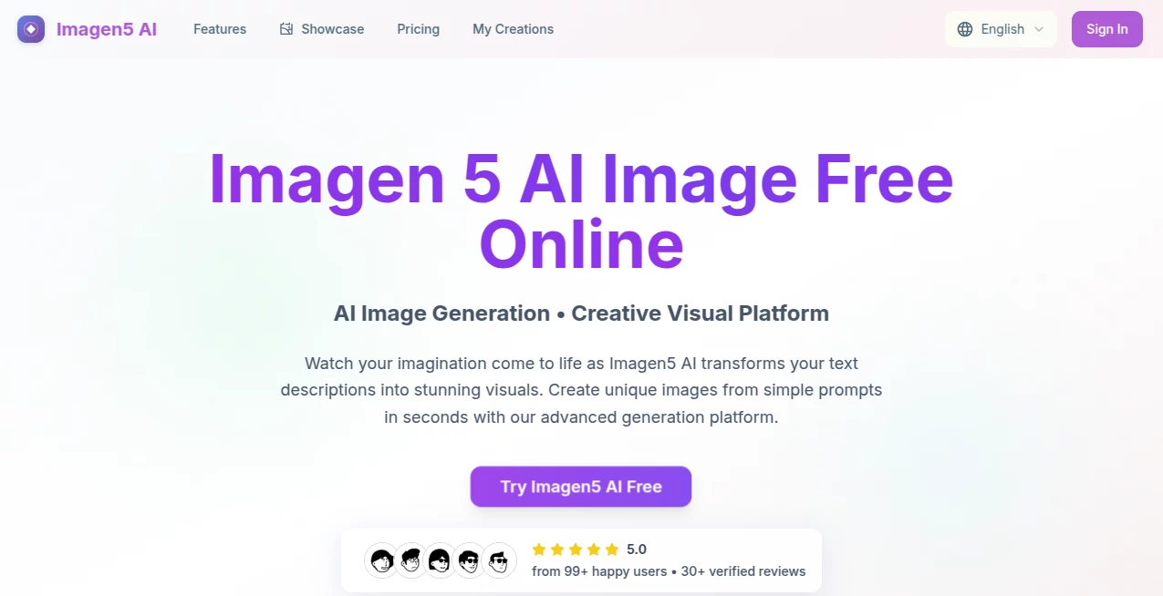 Screenshot of imagen 5 – An AI tool in the ,AI Photo & Image Generator ,AI Art Generator ,AI Design Generator ,AI Text to Image  category, showcasing its interface and key features.
