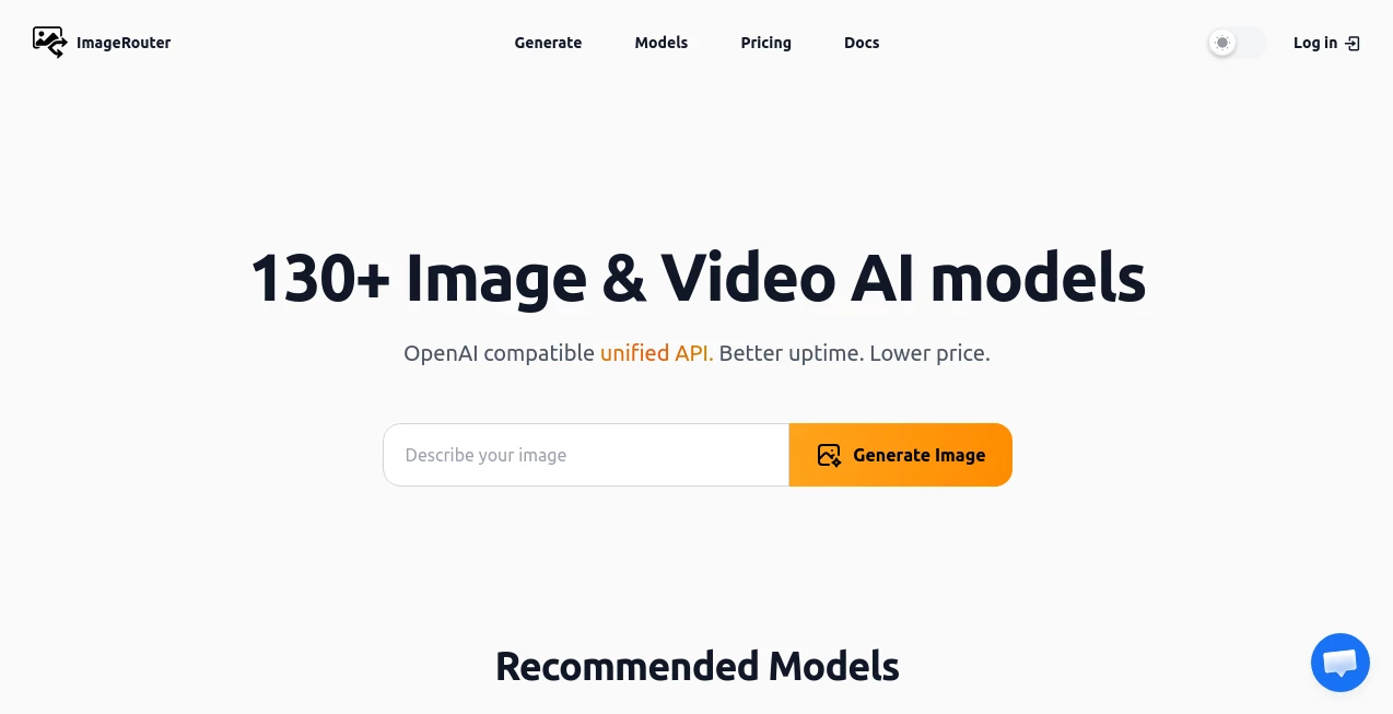 Screenshot of ImageRouter – An AI tool in the ,Photo & Image Editor ,AI Photo Enhancer ,AI Image Recognition ,AI Design Generator  category, showcasing its interface and key features.