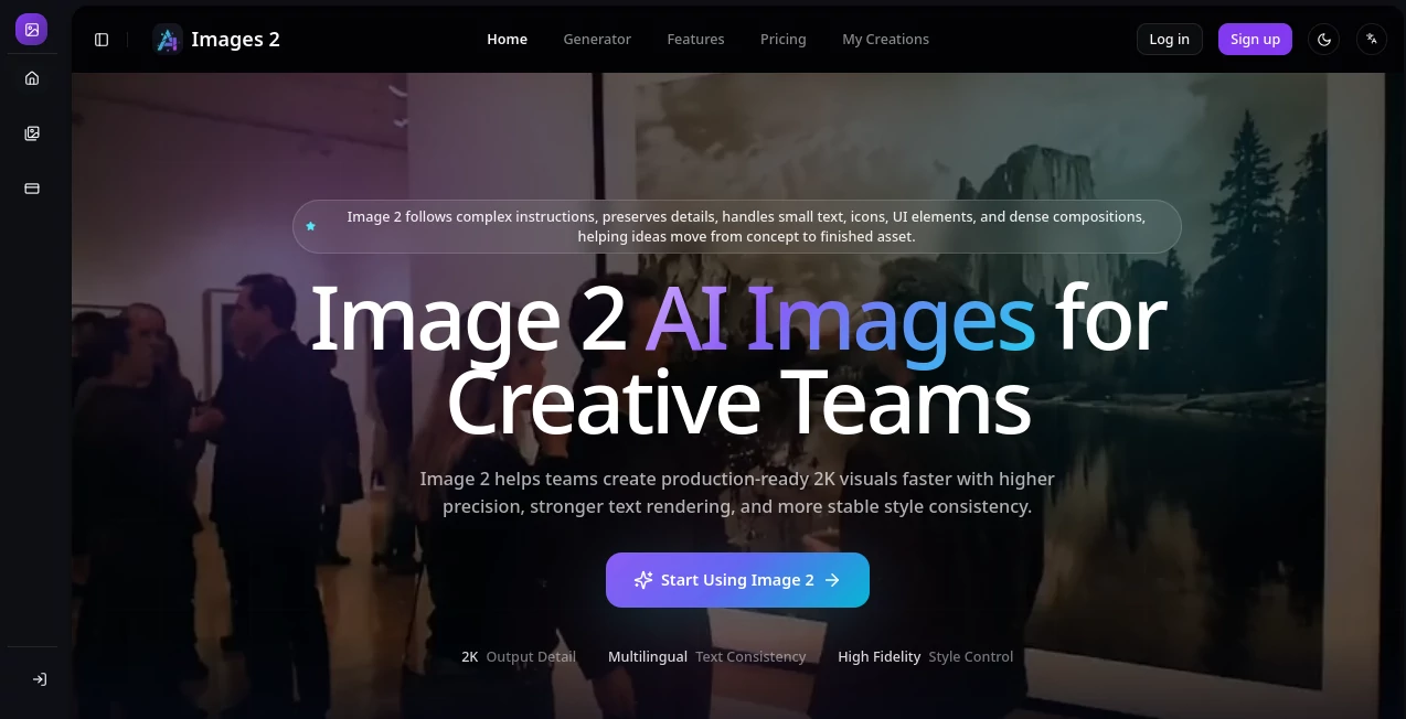 Screenshot of Images 2 – An AI tool in the ,AI Photo & Image Generator ,AI Ad Generator ,AI Poster Generator ,AI Text to Image  category, showcasing its interface and key features.