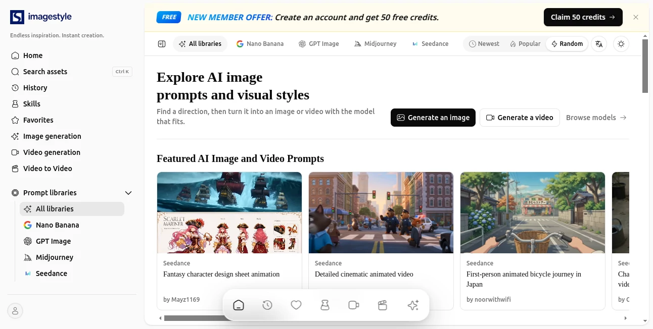 Screenshot of ImageStyle – An AI tool in the ,AI Photo & Image Generator ,AI Image to Video ,AI Image to Image ,AI Text to Image  category, showcasing its interface and key features.