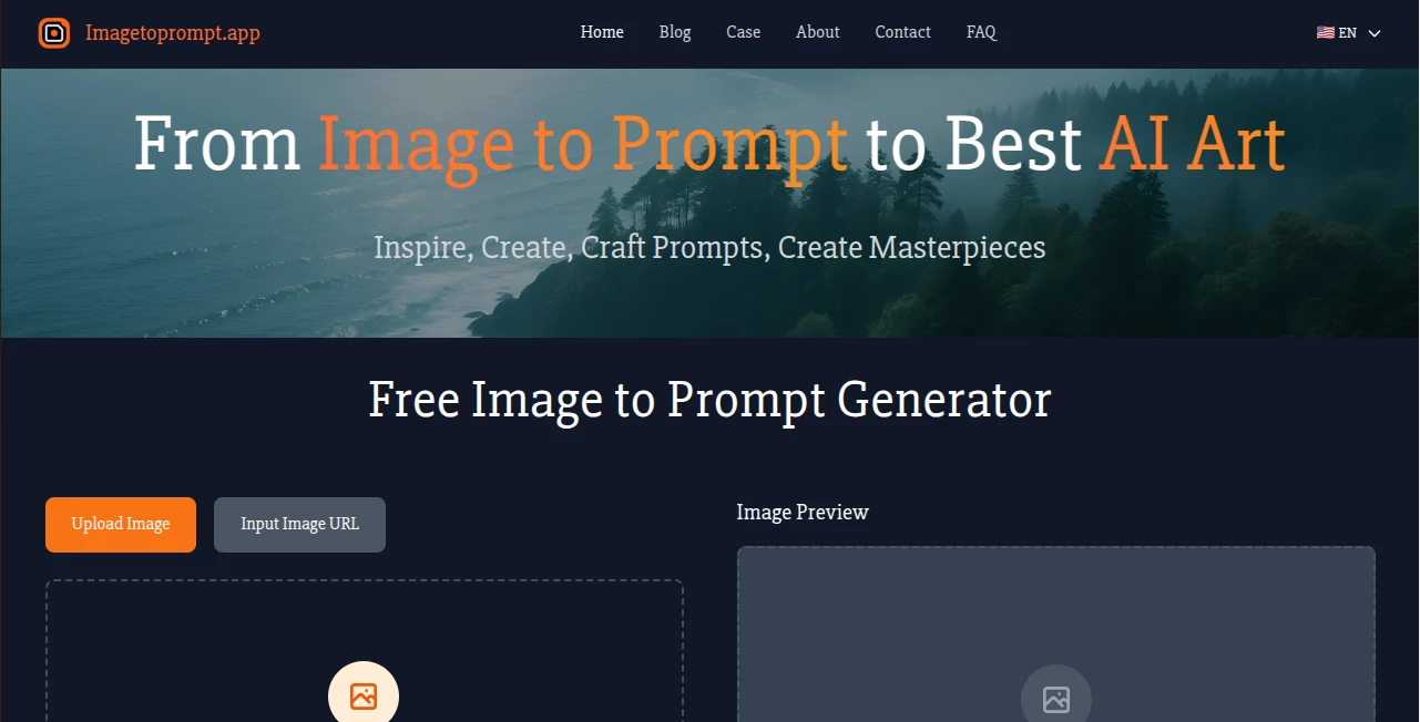 Screenshot of Image to Prompt – An AI tool in the ,AI Photo & Image Generator ,AI Image to Image ,AI Art Generator ,AI Design Generator  category, showcasing its interface and key features.