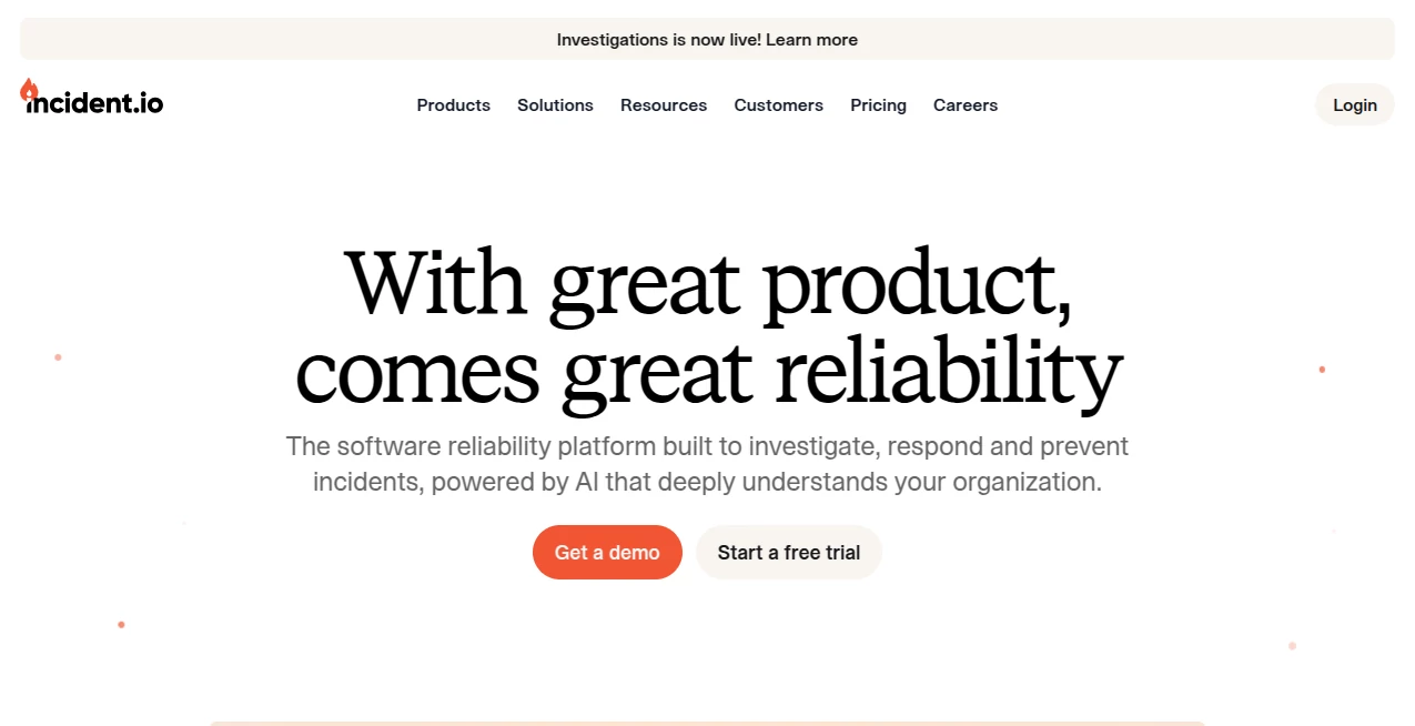 Screenshot of incident – An AI tool in the ,AI Team Collaboration ,AI Project Management ,AI Analytics Assistant ,AI Workflow Management  category, showcasing its interface and key features.