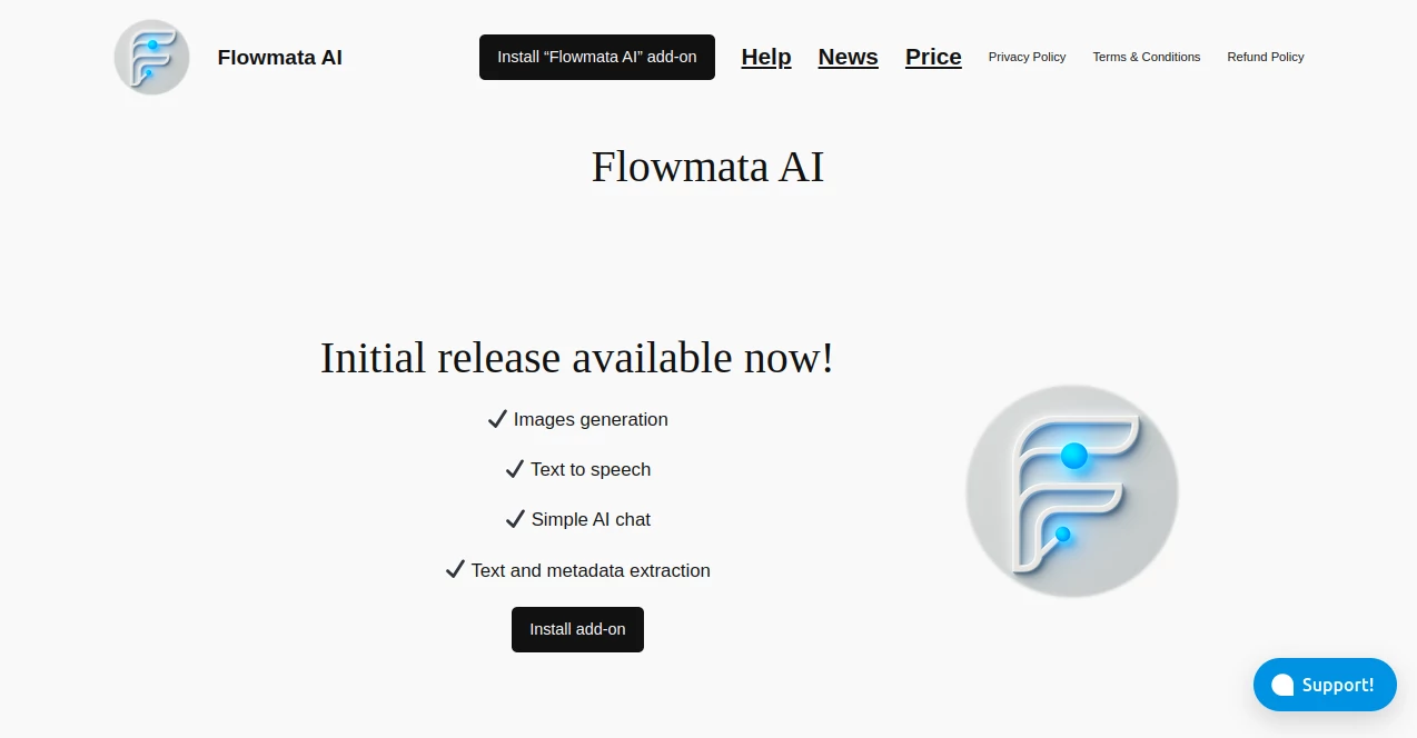 Screenshot of Flowmata AI – An AI tool in the ,AI Photo & Image Generator ,AI Document Extraction ,AI Documents Assistant ,AI Files Assistant  category, showcasing its interface and key features.