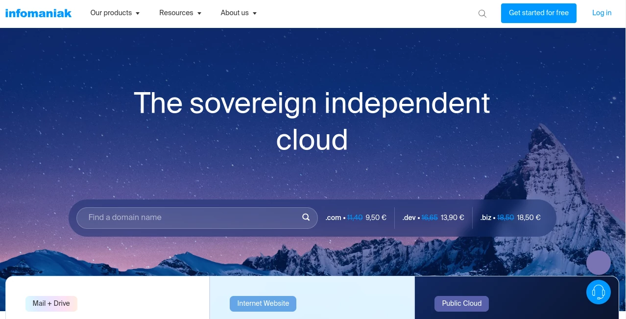 Screenshot of Infomaniak – An AI tool in the ,AI Knowledge Management ,AI Productivity Tools ,AI Speech Recognition ,AI Developer Tools  category, showcasing its interface and key features.