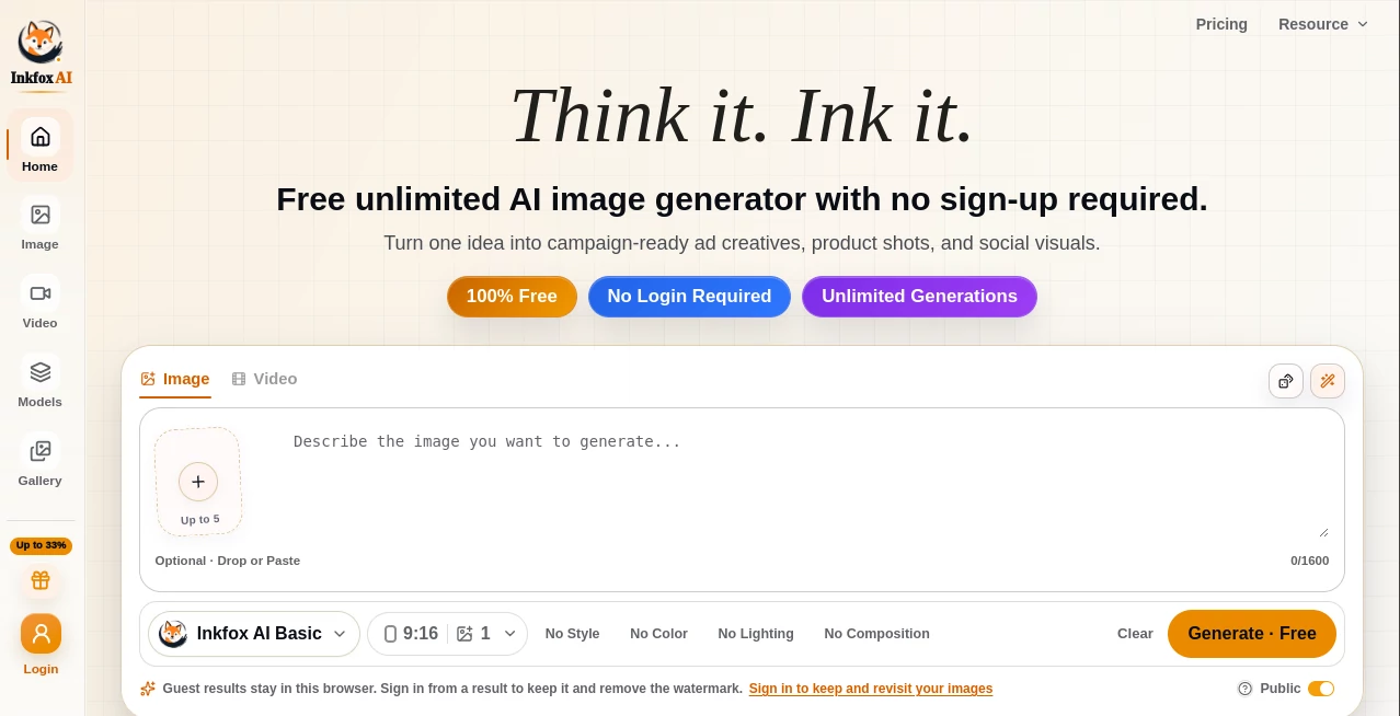 Screenshot of Inkfox AI – An AI tool in the ,AI Blog Writer ,AI Copywriting ,AI Writing Assistants ,AI Content Generator  category, showcasing its interface and key features.