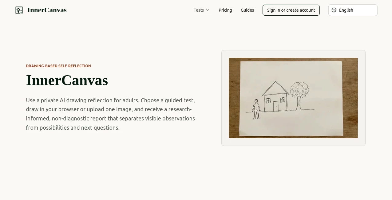 Screenshot of InnerCanvas – An AI tool in the ,AI Image Recognition ,AI Life Assistant ,Other  category, showcasing its interface and key features.