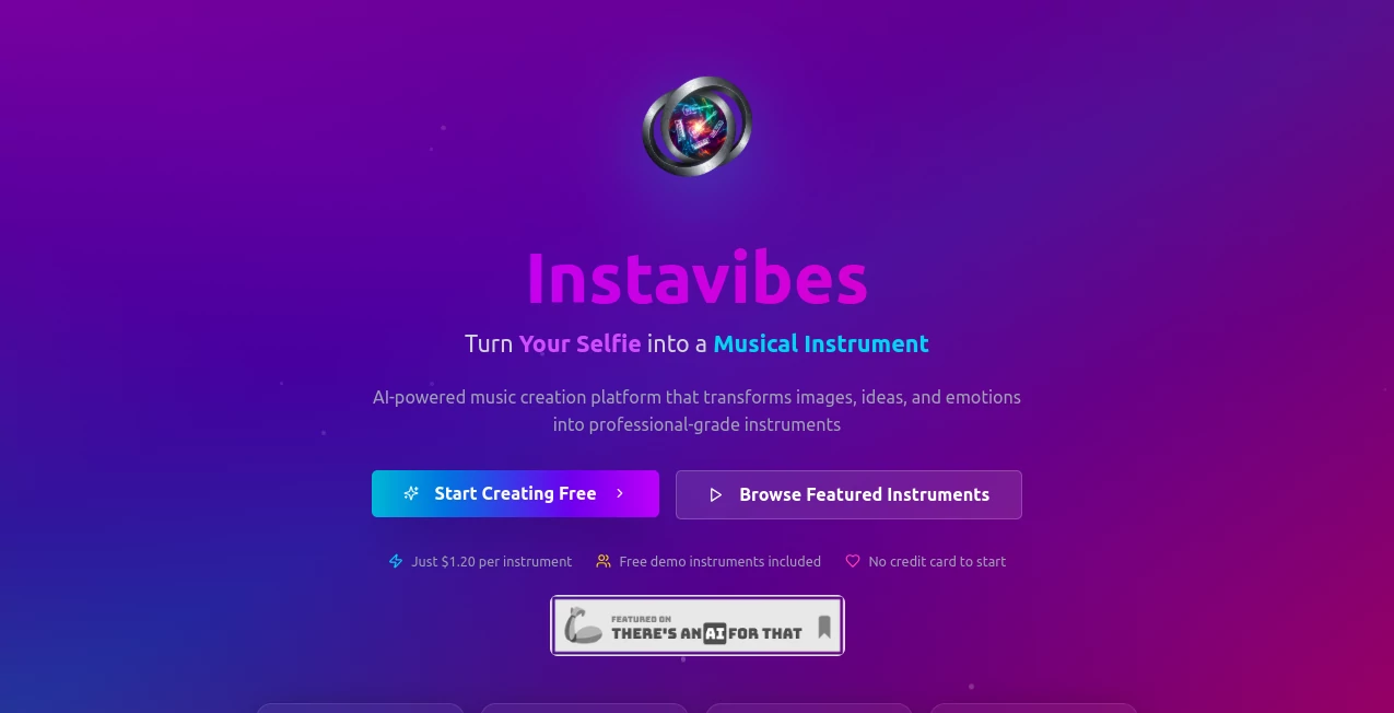 Screenshot of Instavibes – An AI tool in the ,AI Content Generator ,AI Instagram Assistant ,AI Social Media Assistant ,AI Hashtag Assistant  category, showcasing its interface and key features.