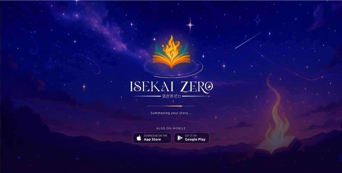 Screenshot of ISEKAI ZERO – An AI tool in the ,AI Story Writing ,AI Creative Writing ,AI Chatbot ,AI Character  category, showcasing its interface and key features.