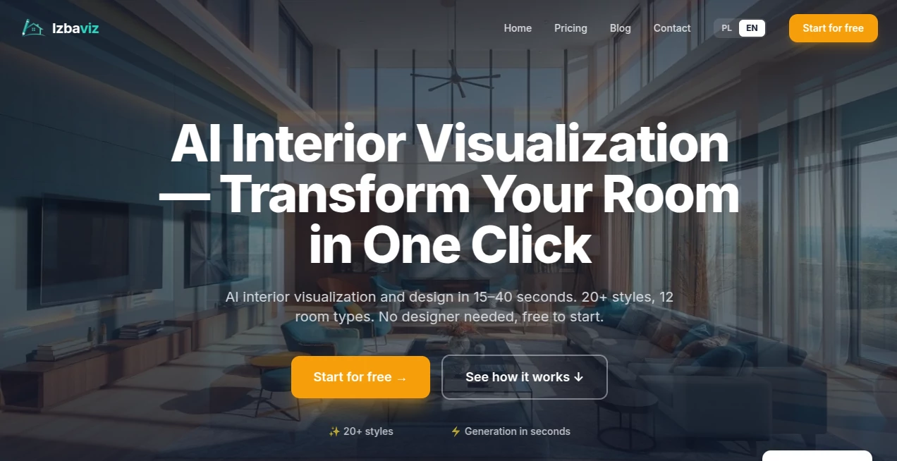 Screenshot of Izbaviz – An AI tool in the ,AI Photo & Image Generator ,AI Photography ,AI Design Generator ,AI Interior & Room Design  category, showcasing its interface and key features.