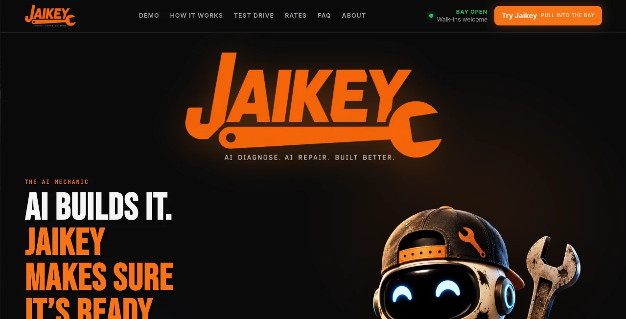 Screenshot of Jaikey – An AI tool in the ,AI Workflow Management ,AI Testing & QA ,AI Developer Tools  category, showcasing its interface and key features.