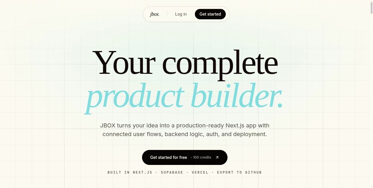 Screenshot of jbox – An AI tool in the ,AI Website Builder ,AI No-Code & Low-Code ,AI Developer Tools ,AI App Builder  category, showcasing its interface and key features.