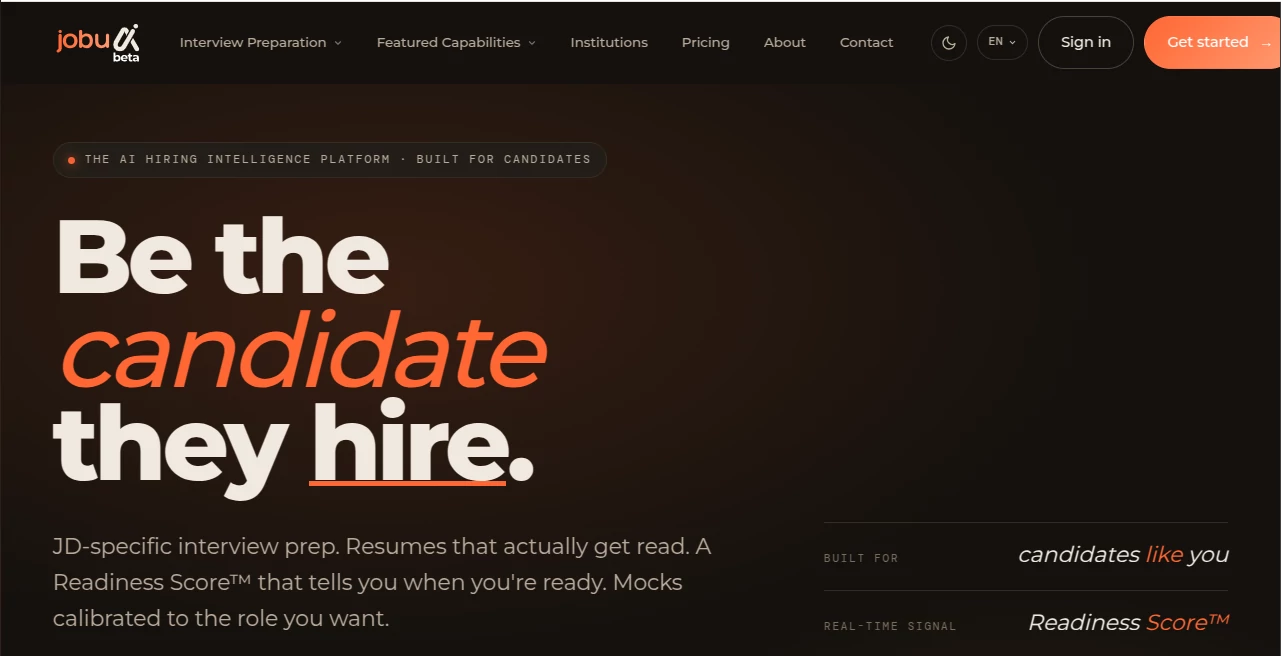 Screenshot of JobUAI – An AI tool in the ,AI Interview Assistant ,AI Recruiting ,AI Resume Builder  category, showcasing its interface and key features.