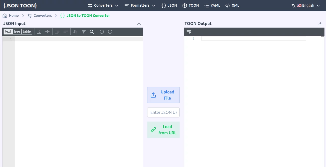 Screenshot of JSON to TOON Converter – An AI tool in the ,AI Research Tool ,AI API Design ,AI Developer Docs ,AI Developer Tools  category, showcasing its interface and key features.