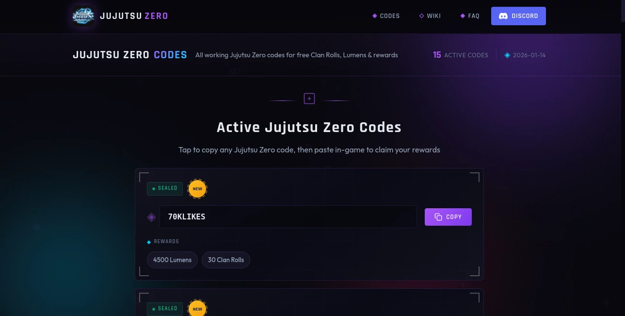 Screenshot of jujutsu zero codes – An AI tool in the ,AI Game  category, showcasing its interface and key features.