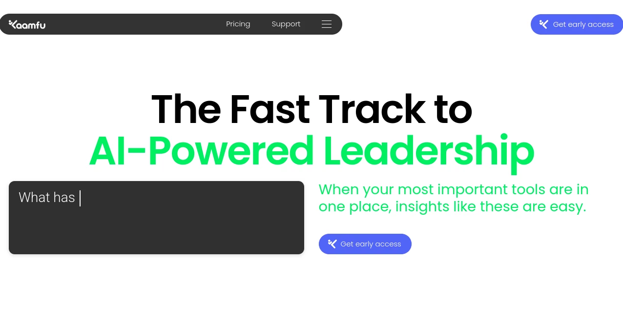 Screenshot of Kaamfu – An AI tool in the ,AI Project Management ,AI Productivity Tools ,AI Task Management ,AI Team Collaboration  category, showcasing its interface and key features.