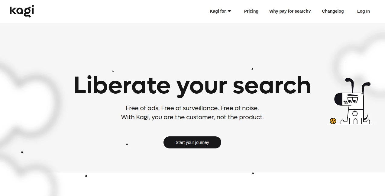 Screenshot of Kagi – An AI tool in the ,AI Search Engine ,AI Research Tool ,AI Productivity Tools  category, showcasing its interface and key features.