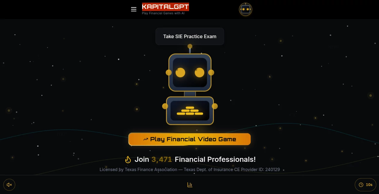 Screenshot of KAPITALGPT – An AI tool in the ,AI Investing Assistant ,AI Game ,AI Knowledge Base ,AI Education Assistant  category, showcasing its interface and key features.