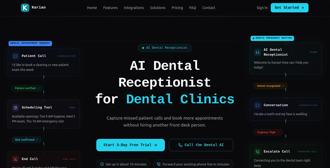 Screenshot of Kariao – An AI tool in the ,AI Sales Assistant ,AI Customer Service Assistant ,AI CRM Assistant ,AI Chatbot  category, showcasing its interface and key features.